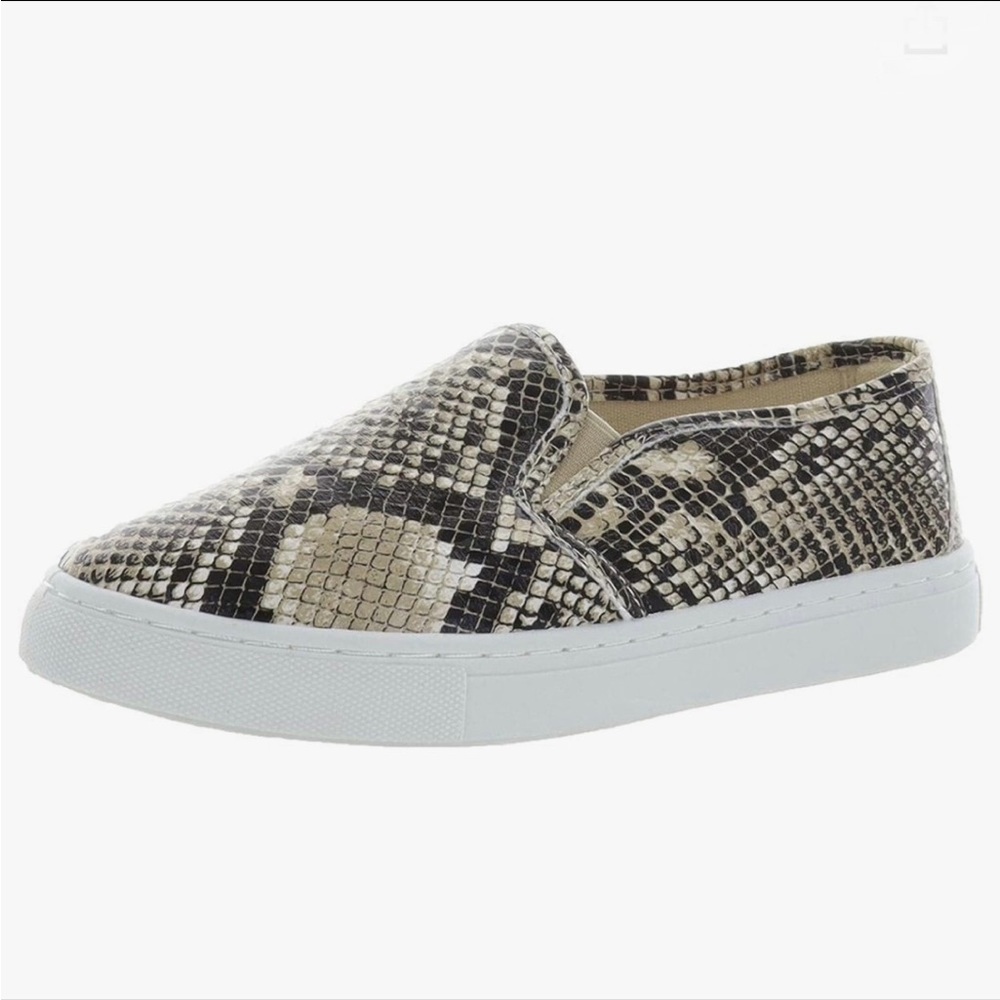 MIA Fay-K Beige Snake Print Slip On Sneakers Size 7